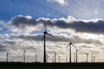 Windpark zur Gewinnung von gr&uuml;nem Strom