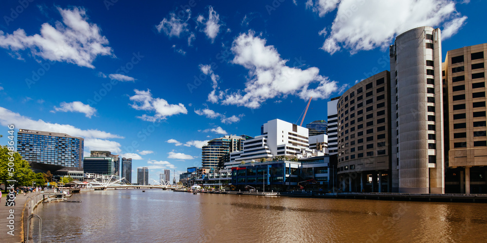 Wall mural yarra river views of melbourne in australia