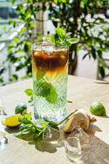 summer cocktails on the table