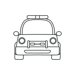 police car lien icon symbol vector