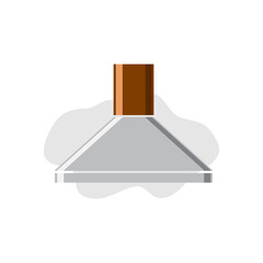 Kitchen range hood vector illustration. Kitchen and domestic major appliances.