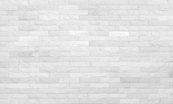 White vintage brick wall background, texture interior Construction industry. Selective focus. © surasak