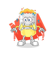 cigarette monster vector. cartoon character
