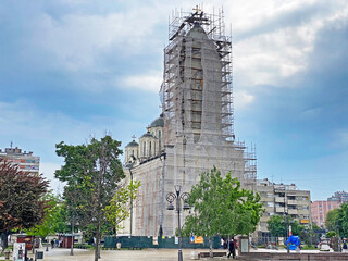 Fototapeta premium Orthodox Church of Saint George or Church of St. George / Saborna Crkva Svetog velikomučenika Georgija u Smederevu ili Hram Svetog Đorđa, Smederevo - Serbia (Srbija)