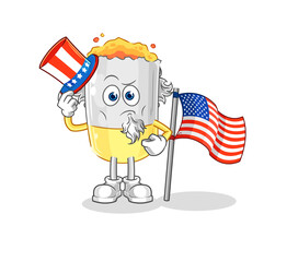 cigarette uncle sam character. cartoon mascot vector