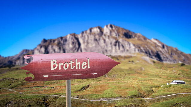 Street Sign To Brothel