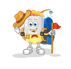 cigarette scout vector. cartoon character