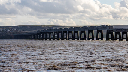 Fototapeta na wymiar Dundee , Tay Rail Bridge