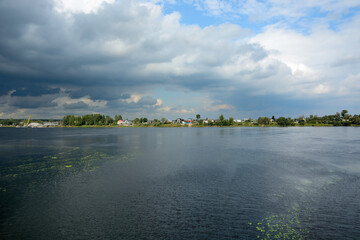 Neva river shore. Saint-Petersburg, Russia