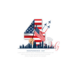 4th july- Independence day of US. vector illustration. - obrazy, fototapety, plakaty