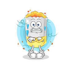 cigarette cold illustration. character vector