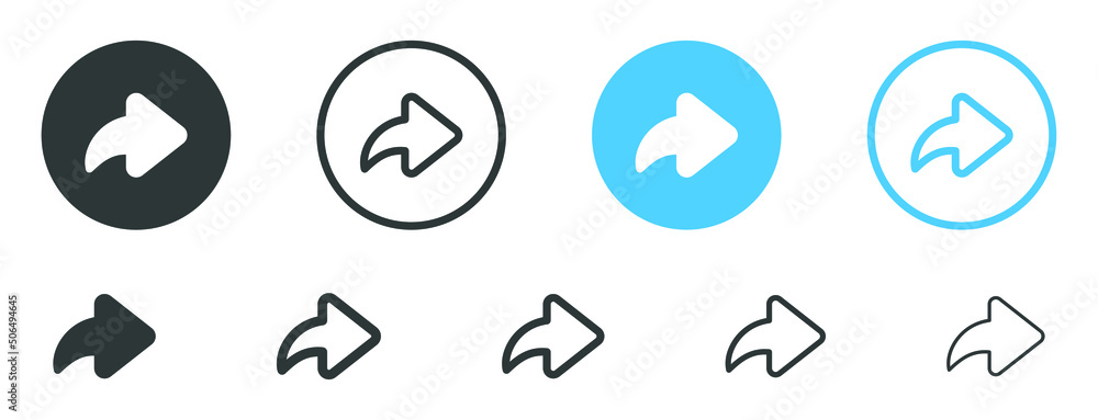 Poster share arrow icon reply send forward icons button