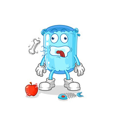 bolster pillow burp mascot. cartoon vector