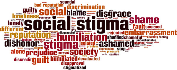 Social stigma word cloud