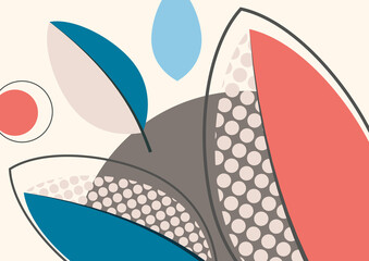 Abstract trendy universal artistic pattern. Creative leaves. Suitable for natural product cover, invitation, banner, poster, brochure, postcard, flyer and more. Vector