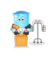 bolster pillow judge holds gavel. character vector