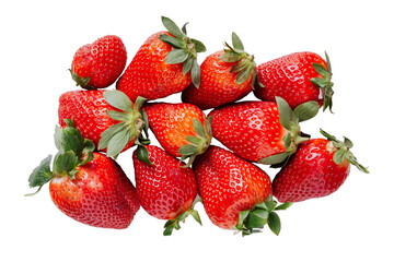 strawberries isolated on white background
