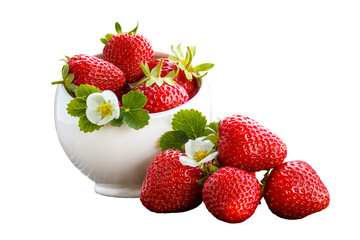 strawberries in a glass bowl 