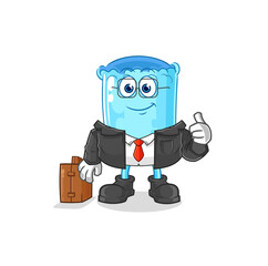 bolster pillow office worker mascot. cartoon vector