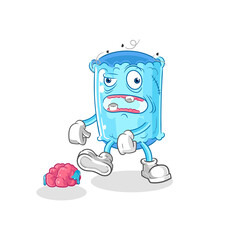 bolster pillow zombie character.mascot vector