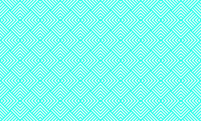 Diamond shaped geometric background Seamless pattern. Cyan green design vector illustration
