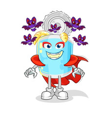 canned fish Dracula illustration. character vector