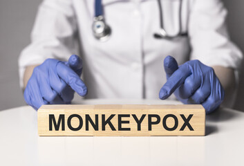 Monkeypox virus concept. Monkey smallpox type. High quality photo - obrazy, fototapety, plakaty