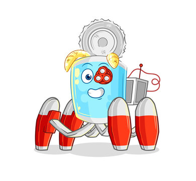 recommend clip art: canned fish future robot vector. cartoon character