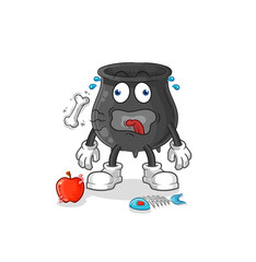 cauldron burp mascot. cartoon vector