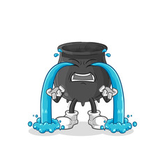 cauldron crying illustration. character vector