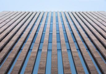Fototapeta na wymiar modern building facade. bottom view