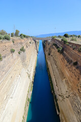 Isthmus of Corinth in Greece