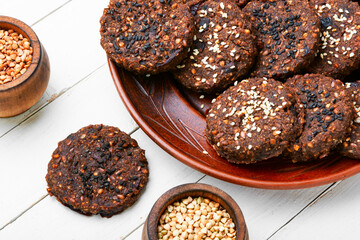 Healthy snack,buckwheat cookies.