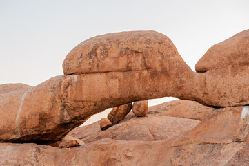 The inzelberg is a famour rock arch near Spitzkoppe, Namibia.