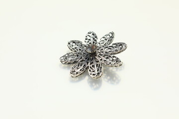Silver tone brooch settings unfinished for crafts costume jewelry accessory