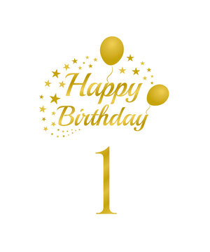 Happy birthday card - one year old