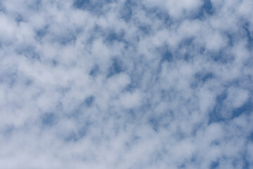 background or texture of light blue sky with summer clouds