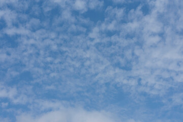 background or texture of light blue sky with summer clouds