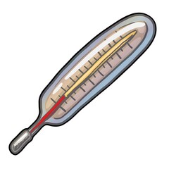 Medical thermometer vector illustration isolated on white background