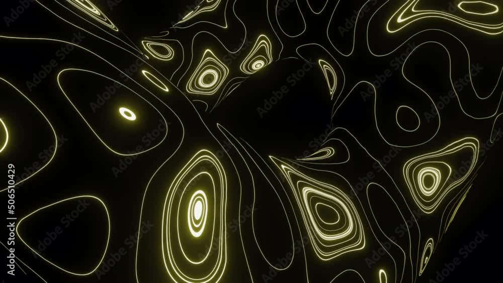 Poster curved line from moving energy pattern. design. curved flow with oval neon lines in pattern. moving 