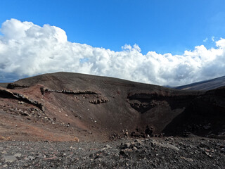 Crater of the Etna volcano in Sicily