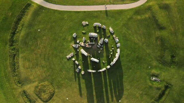 Stonehenge, Wilthshire. June 2022. UK. Aerial Shot Of The Unesco Historical Site Of 