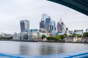Fototapeta premium Tower Bridge framing the Square Mile