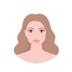 Portrait of young woman with big eyes