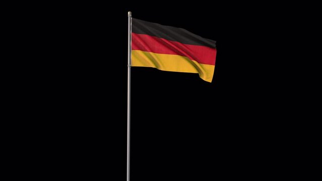 Germany flag, 4k video background is transparent