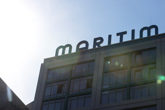 berlin,berlin /germany - 21 04 2022: a sign of the maritim hotel in the sun