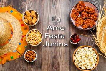 Typical Brazilian junina party sweets - Written 