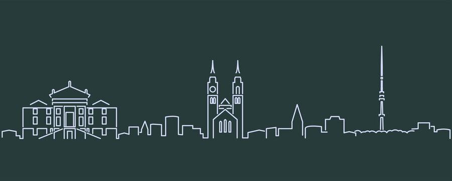 Winterthur Single Line Skyline Profile