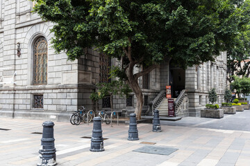 Mexico city, CDMX, Mexico, OUT 17, 2021, Entrance to the Telegraph Museum