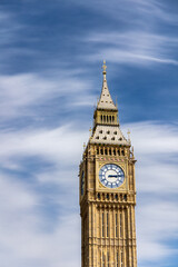 Fototapeta na wymiar Big Ben Clock Tower in London, Great Britain
